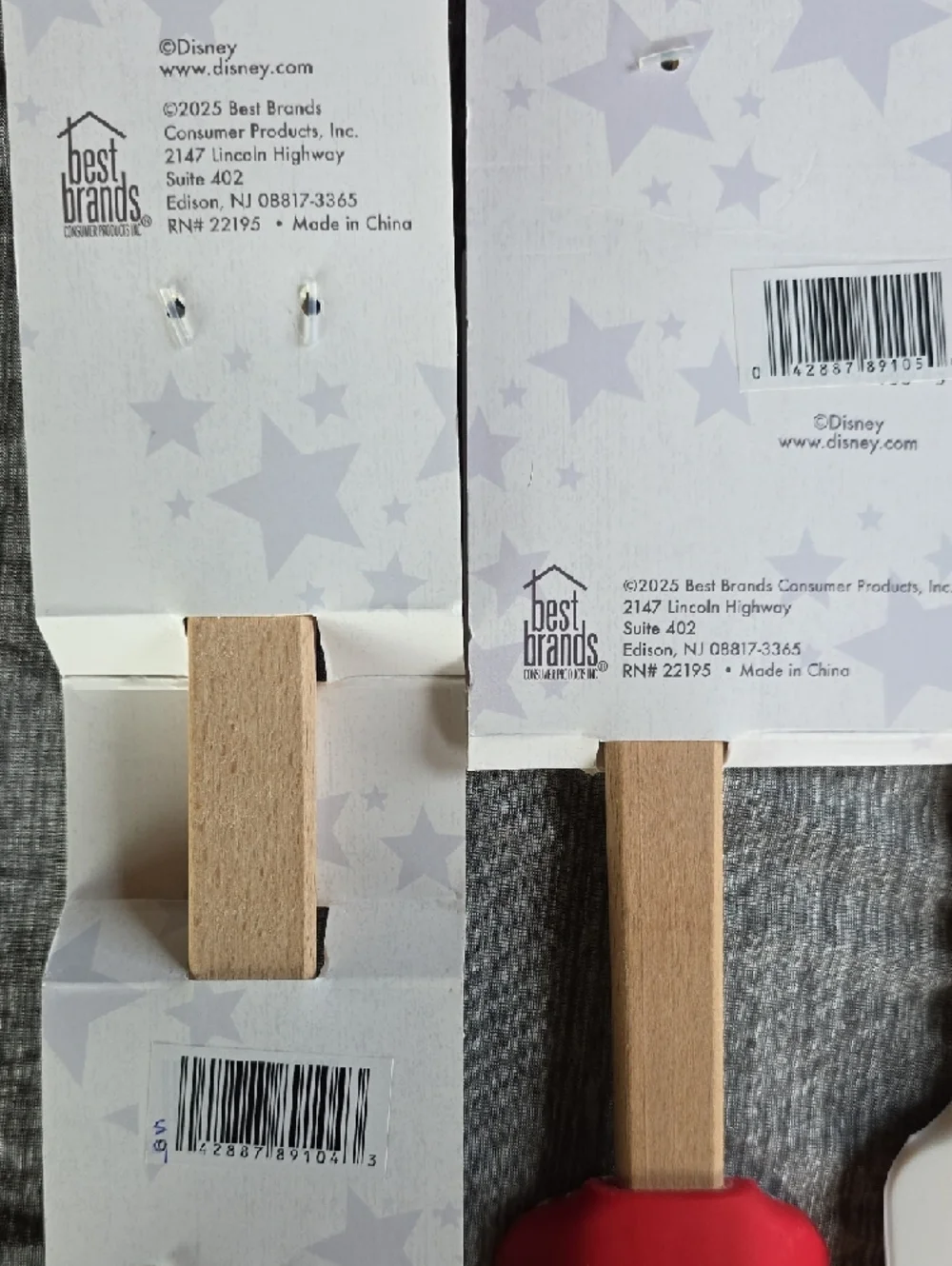 Disney Red & Blue Mickey & Minnie Silicone Spatula Spoon Sets (2 Packages) - Picture 7 of 7